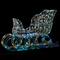 26" 3D Iridescent Sleigh with 105 Cool White UL LED Lights